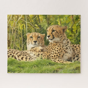 Geparden - im Wilden Leben ruhen Puzzle