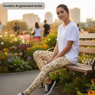 Gepardendruck in Tan - Weicher Tierdruck Leggings