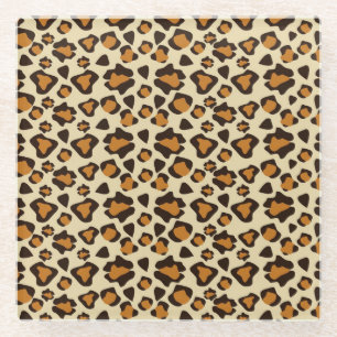 Gepardhautmuster Glasuntersetzer
