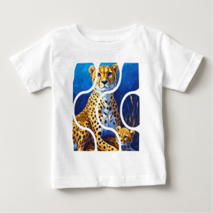 Gepardmutter und Jungtier Wildlife Design Baby T-shirt