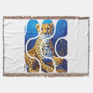 Gepardmutter und Jungtier Wildlife Design Decke