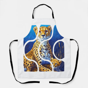 Gepardmutter und Jungtier Wildlife Design Schürze