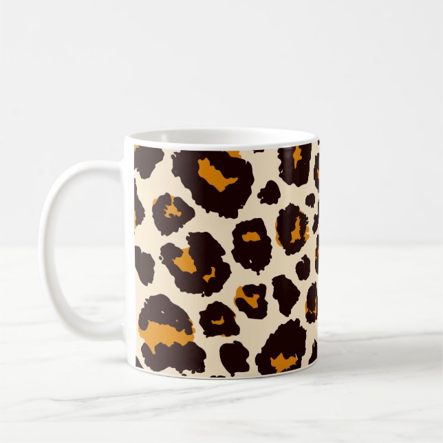 Geparkhaut, Tierdrucktextur. Kaffeetasse (Links)