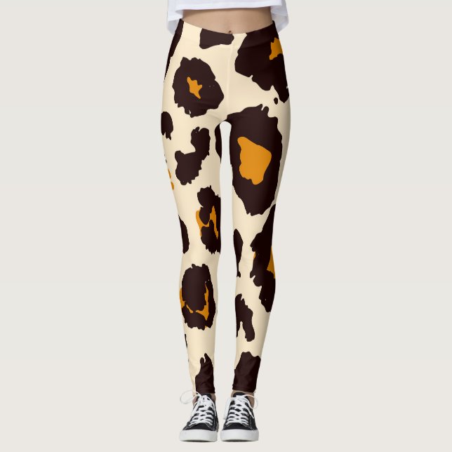 Geparkhaut, Tierdrucktextur. Leggings (Vorderseite)