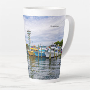 Geparkte Boote Destin Florida Hafen Latte Tasse