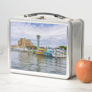Geparkte Boote Destin Florida Hafen Lunchbox