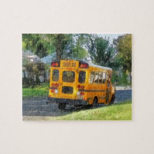Geparkter Schulbus Puzzle
