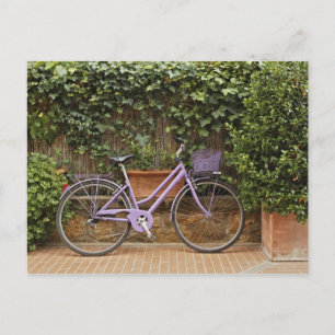 Geparktes Fahrrad, Pienza, Italien, Toskana Postkarte