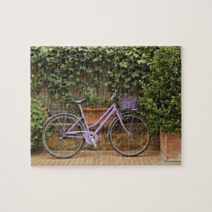 Geparktes Fahrrad, Pienza, Italien, Toskana Puzzle
