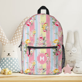 Gepasster, rosa, floraler Rucksack