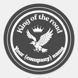 Gepersonaliseerde King of the Road Chauffeur Badge Runder Aufkleber