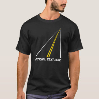 Gepflasterte Straßen-konvergierende Straße T-Shirt