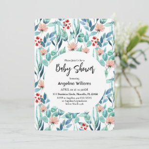 Gepflegte Baby Dusche Einladungskarte mit Design. Einladung
