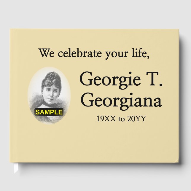 Gepflegte, traurige Erinnerungen Gästebuch (Vorderseite)