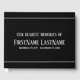 Gepflegtes, einfaches Beileid Gästebuch