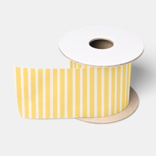 Gepflegtes gestreiftes sonnengelbes Cottagecore-Mu Satinband