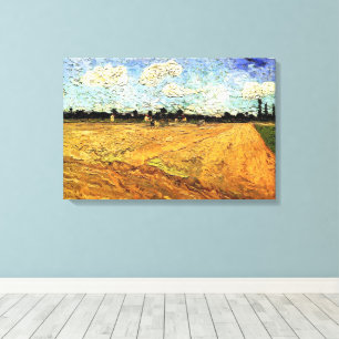 Gepflügtes Feld (die Furchen) von Vincent van Gogh Leinwanddruck