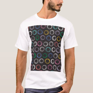 Gepinselte Linien: Handgezeichnetes nahtloses Desi T-Shirt