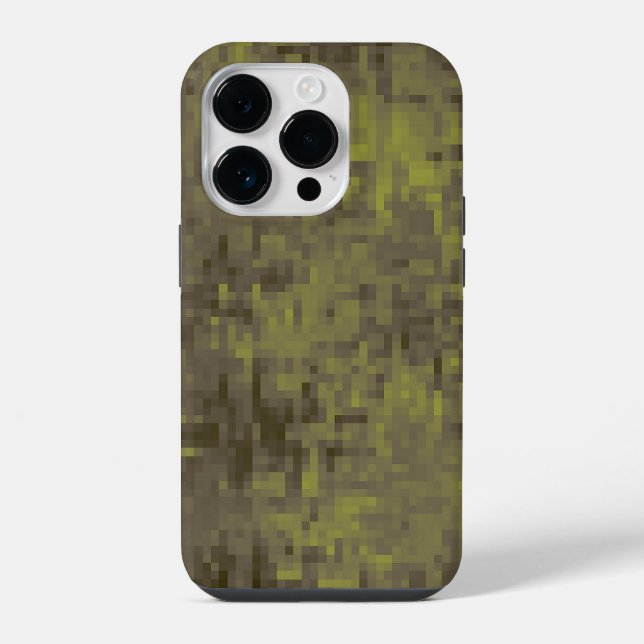 Gepixelte Jungle-Tarnung iPhone Hülle (Rückseite)