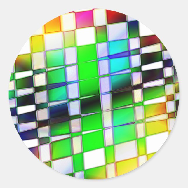 geplagt runder aufkleber (Vorderseite)