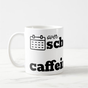 Geplant und unter koffeiniert kaffeetasse