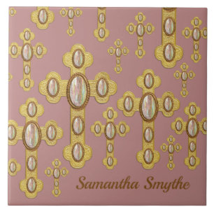 Geplante Kreuze mit 6 Imitate Opals - Fliese