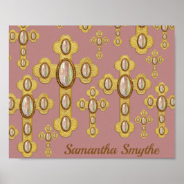 Geplante Kreuze mit 6 Imitate Opals - Poster