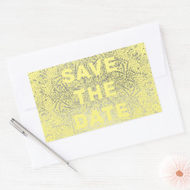 Geprägt | Fun Yellow Summer Silver Gold Foil Rechteckiger Aufkleber
