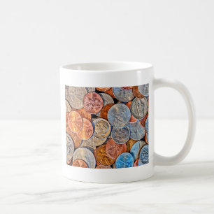 geprägte Währung Tasse