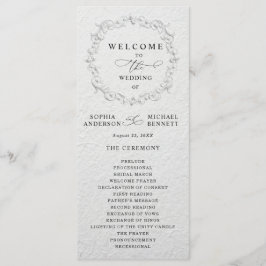 Geprägtes Blumenhochzeitsprogramm Programm