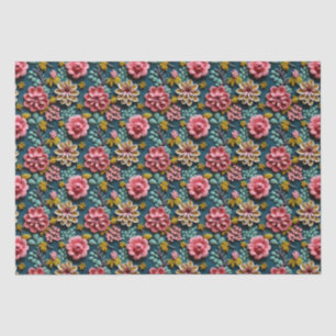 geprägtes Blumenmuster Seidenpapier