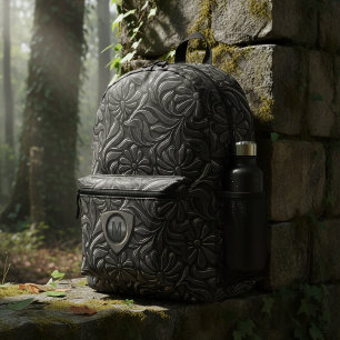 Geprägtes Metallschild-Monogramm ID139 Bedruckter Rucksack
