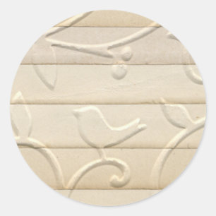 geprägtes Papierdesign Runder Aufkleber