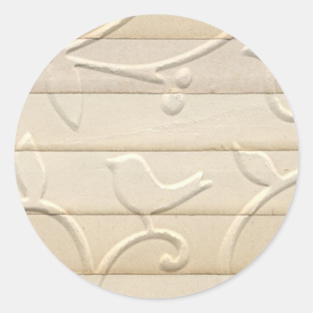geprägtes Papierdesign Runder Aufkleber (Vorderseite)