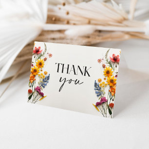 Gepresste Blumen Wildblumen Brautdusche Dankeschön Dankeskarte