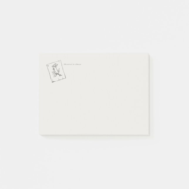 Gepresste Rose - Korrespondenz im Regency-Stil Post-it Klebezettel (Vorderseite)