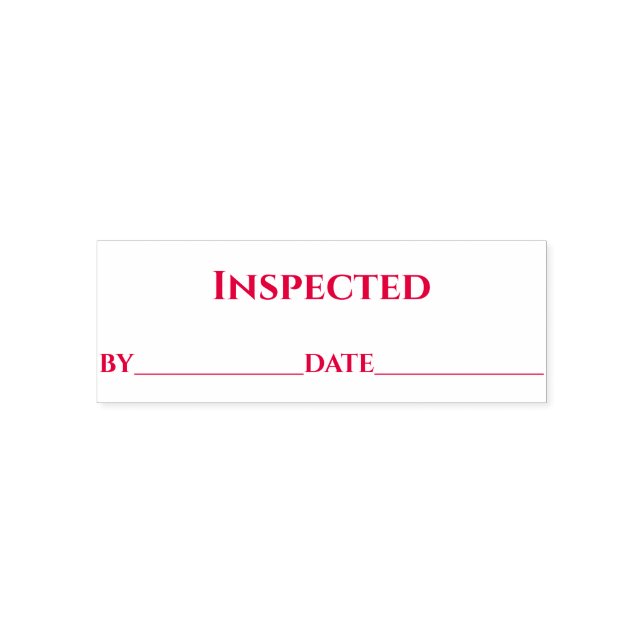Geprüft am Datum Selbstfärbender Stempel (Design)