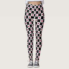 Geprüftes Muster für die japanische Flagge Leggings