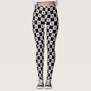 Geprüftes südkoreanisches Flaggenmuster Leggings