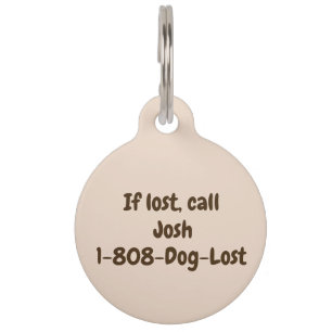 Gepunktet-braun-individualisierbare Hundekennzeich Haustiermarke