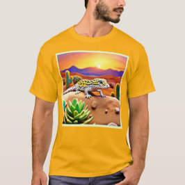 Gepunktet Gecko WüstenSunset T-Shirt