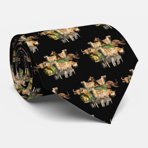 Gepunktet Hyena Wildlife Frame Neck Tie Krawatte