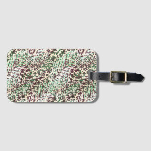 Gepunktet, Leoparden, tropisch, Palmen, Blätter, b Gepäckanhänger