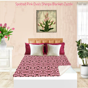 Gepunktet rosa Ovale Sherpadecke
