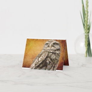 Gepunktete Eule Notecard Karte