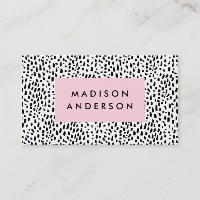 Gepunktete Geschäfts-Karten Visitenkarte (Vorderseite)