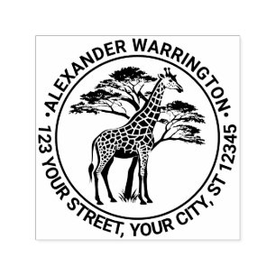 Gepunktete Giraffe nach Baumnamen #2 Permastempel