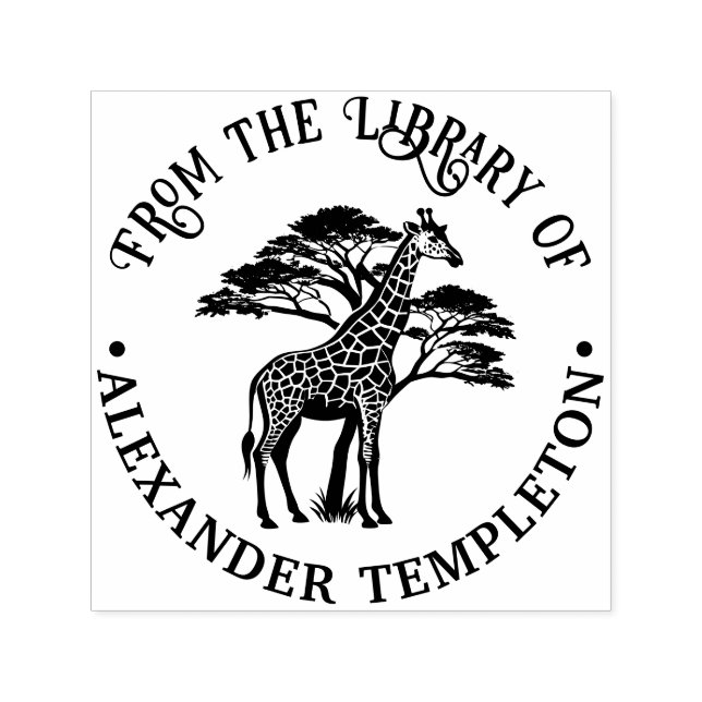 Gepunktete Giraffe nach dem Buchnamen der Baumbibl Permastempel (Design)