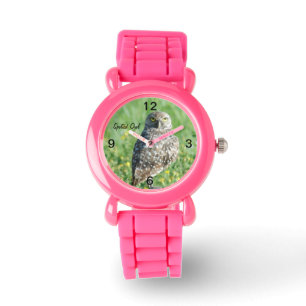 Gepunktete grabende Eulen-Uhr Armbanduhr