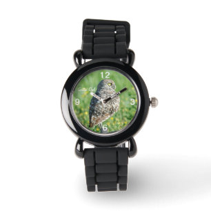 Gepunktete grabende Eulen-Uhr Armbanduhr